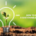 How to Build a Sustainable Business?